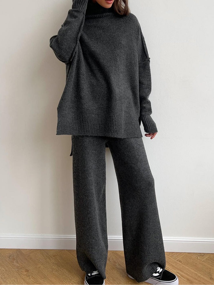 Conjunto de Suéter de Punto Cálido Sofia