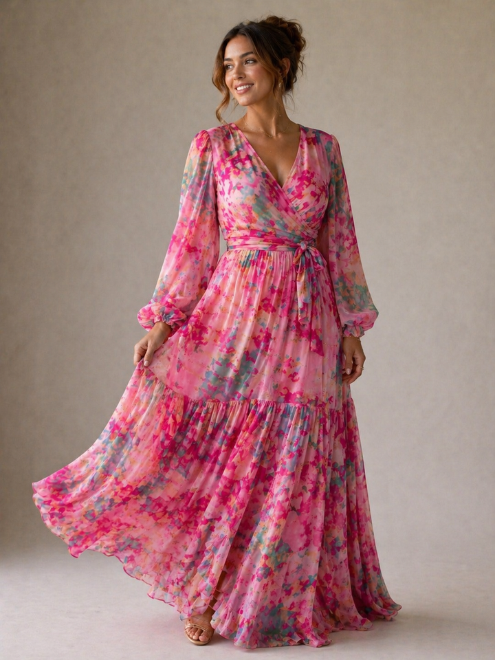Ellis & Johnson™ | Vestido Cruzado con Motivo Floral