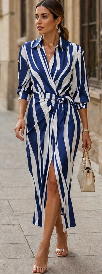Ellis & Johnson™ | Vestido Envolvente Impreso