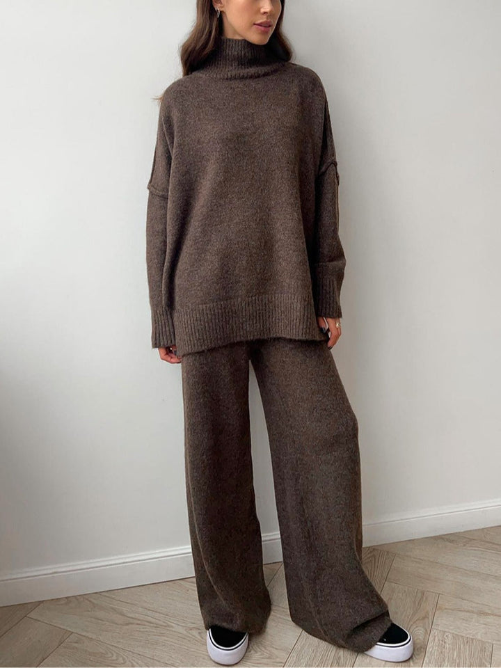Conjunto de Suéter de Punto Cálido Sofia