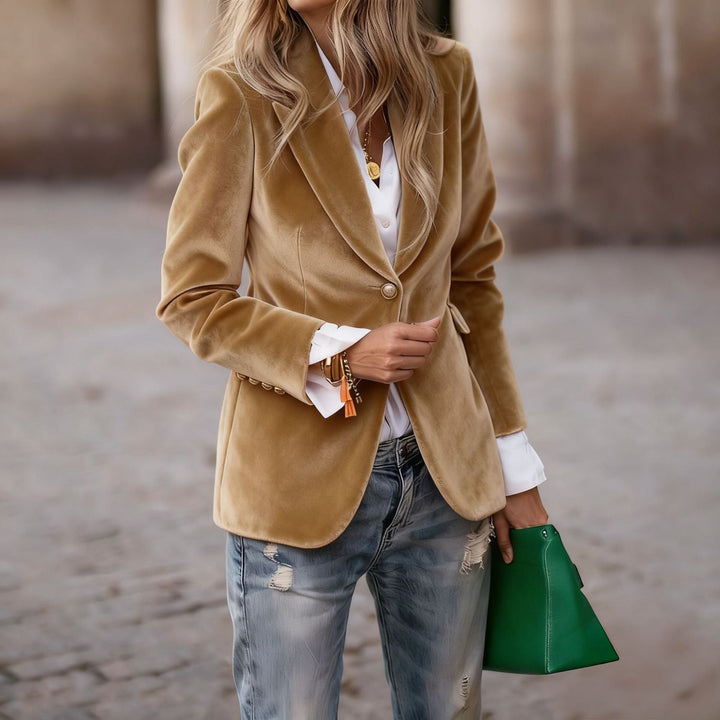 Chaqueta de Traje Slim-fit de Terciopelo Vincent