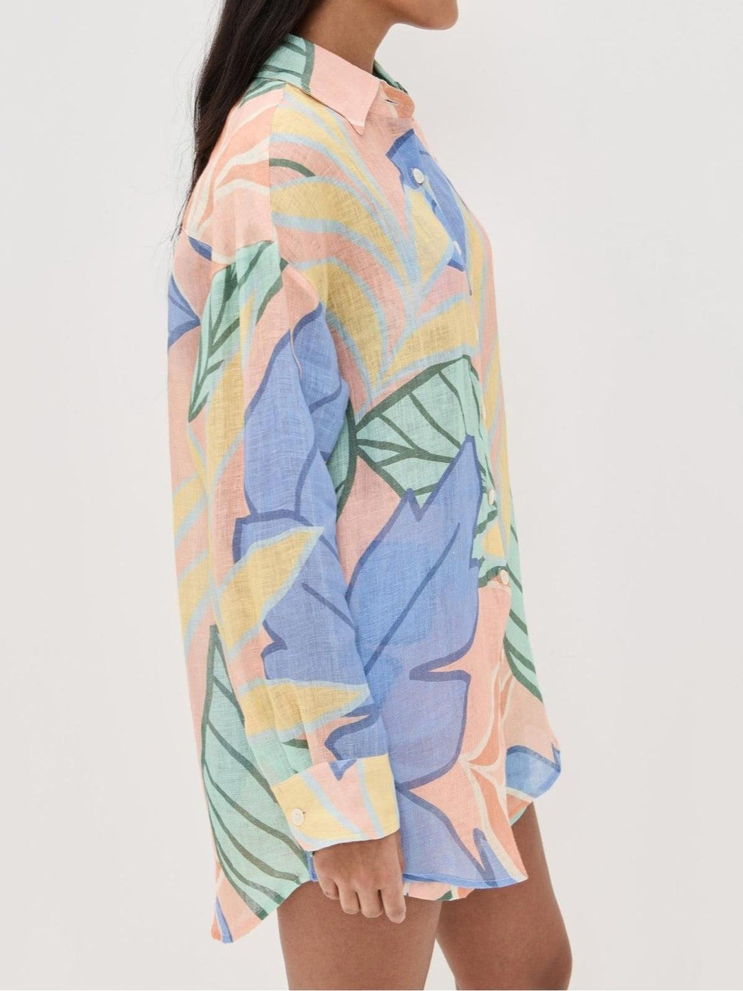 Conjunto Corto con Estampado de Hoja Tropical Diego