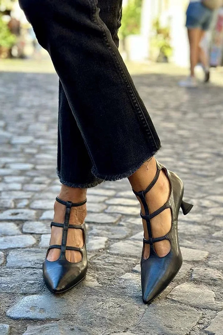 PUMP ELEGANTES CON CORREAS