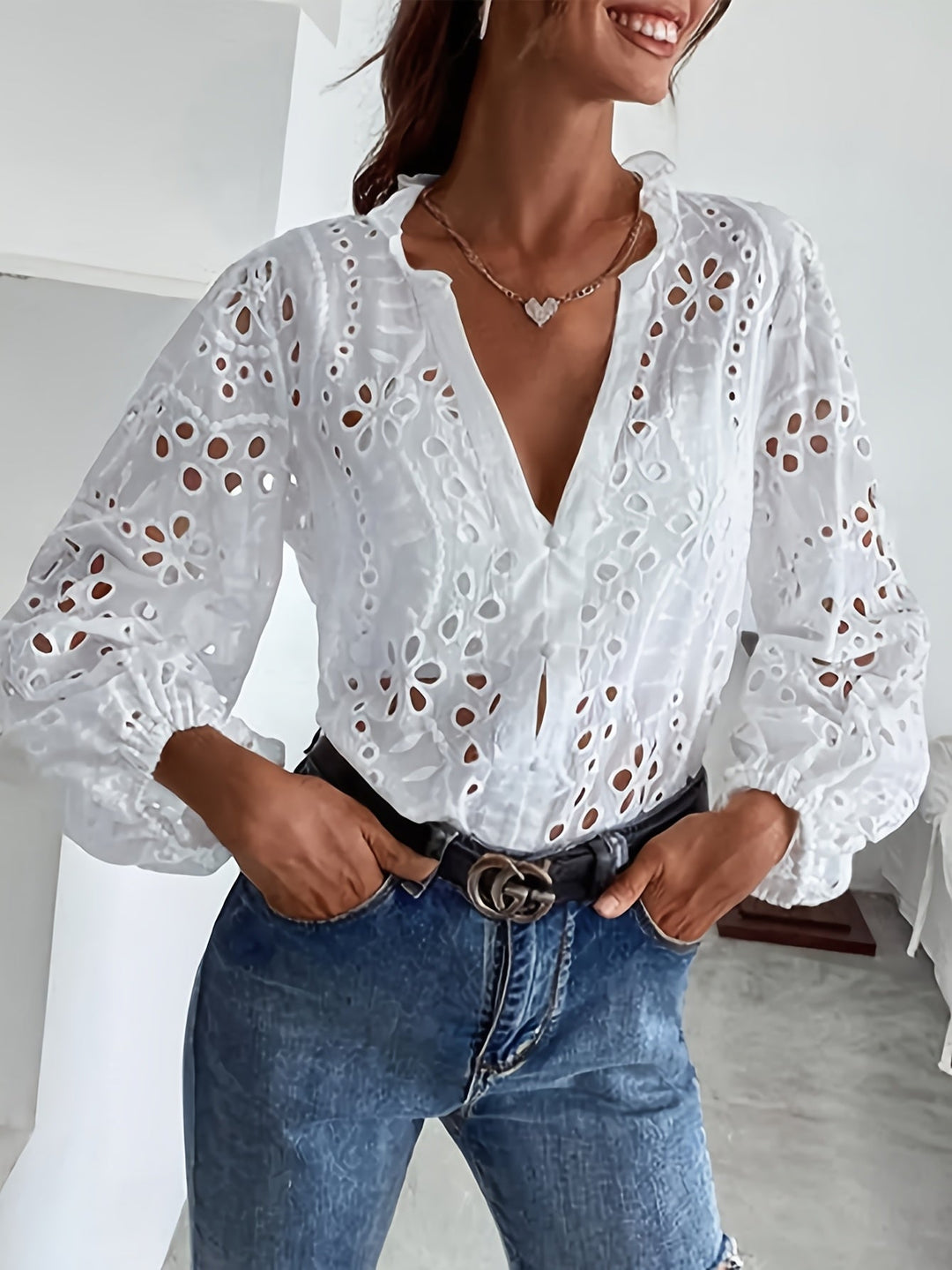 Elise™ | Blusa Floral de Manga Larga