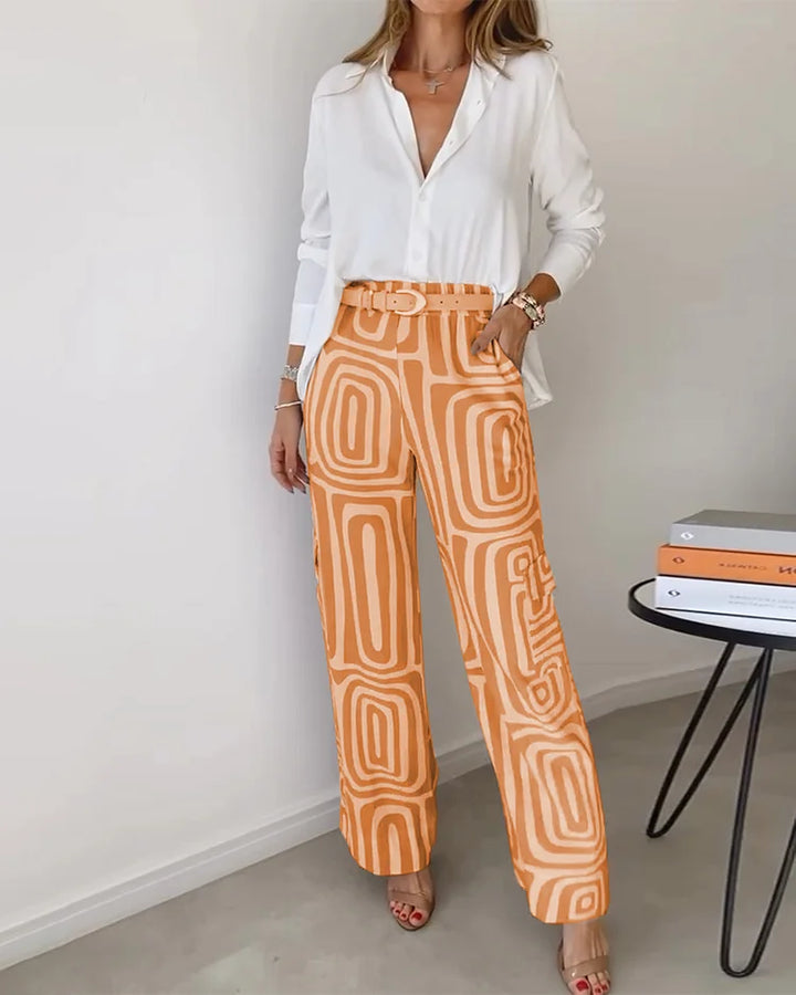 Liora | Conjunto de Verano Elegante y Estampado de Dos Piezas