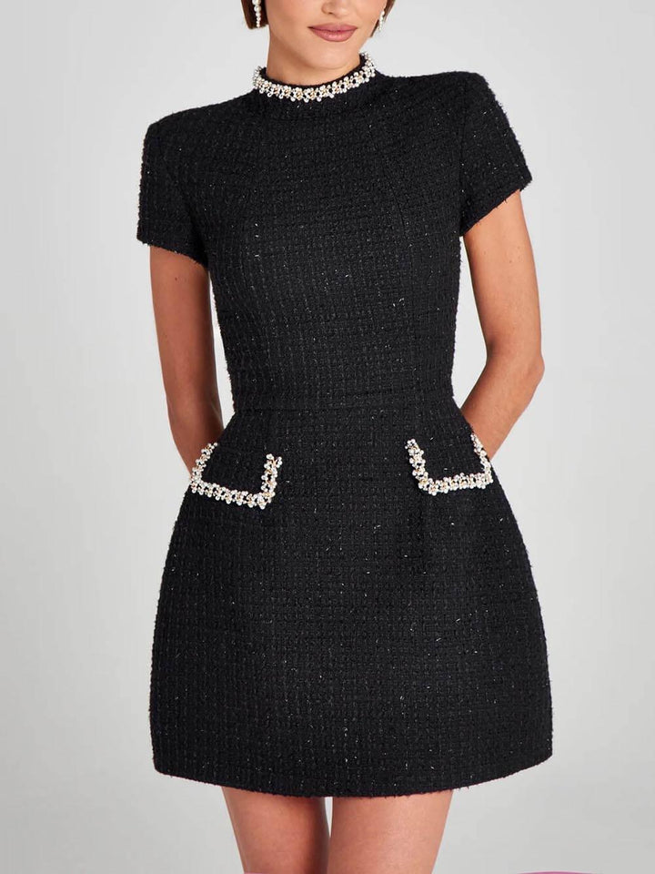 Vestido Mini con Bolsillo Lila