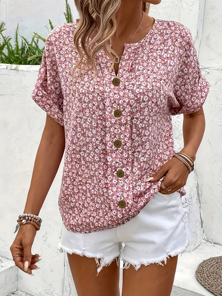 Verna™ | Blusa Floral Elegante