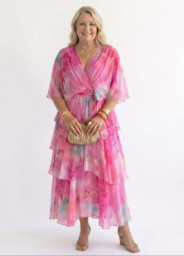 Ellis & Johnson™ | Vestido Floral de Sol en Capas