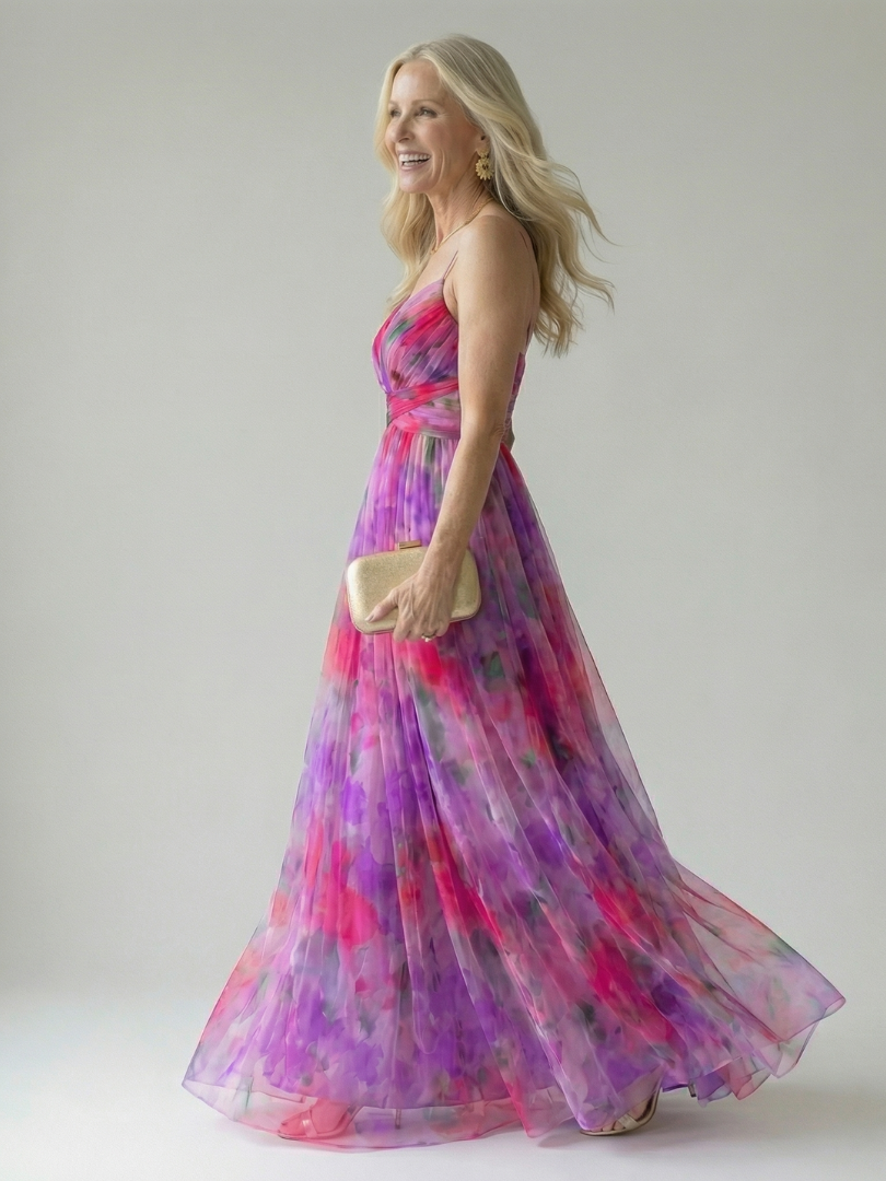 Ellis & Johnson™ | Vestido Maxi de Manga Corta