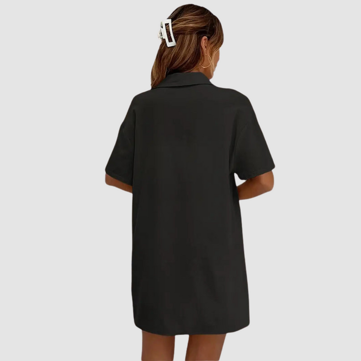 Frances™ Elegante Conjunto de Verano de Dos Piezas | Top de Manga Corta con Botones y Pantalones Cortos con Cinturilla Ajustable