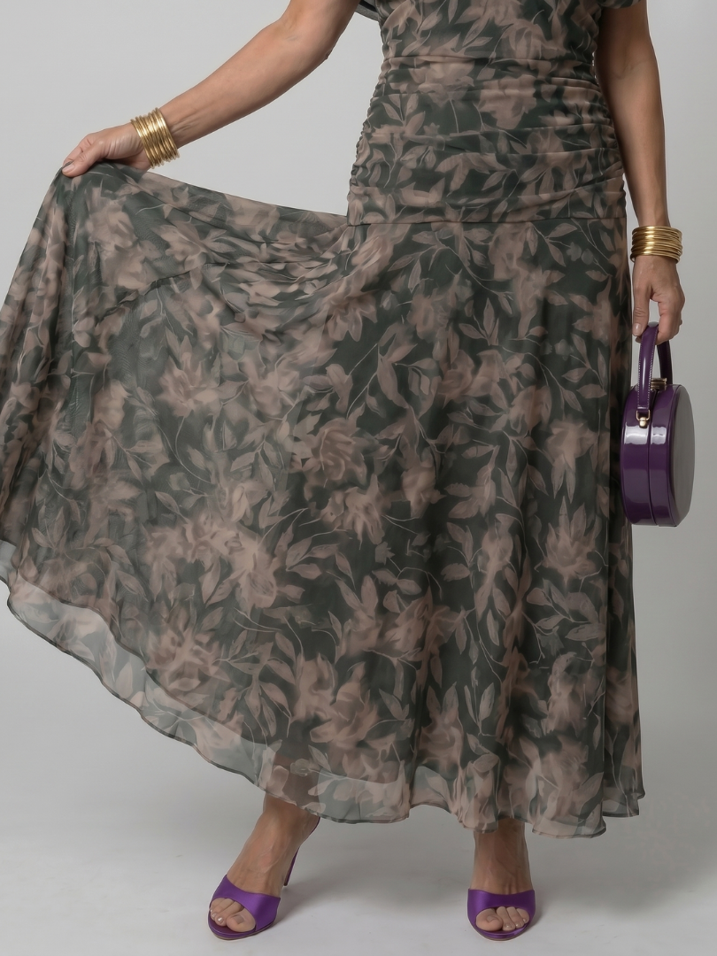 Ellis & Johnson™ | Vestido Midi Sin Hombros