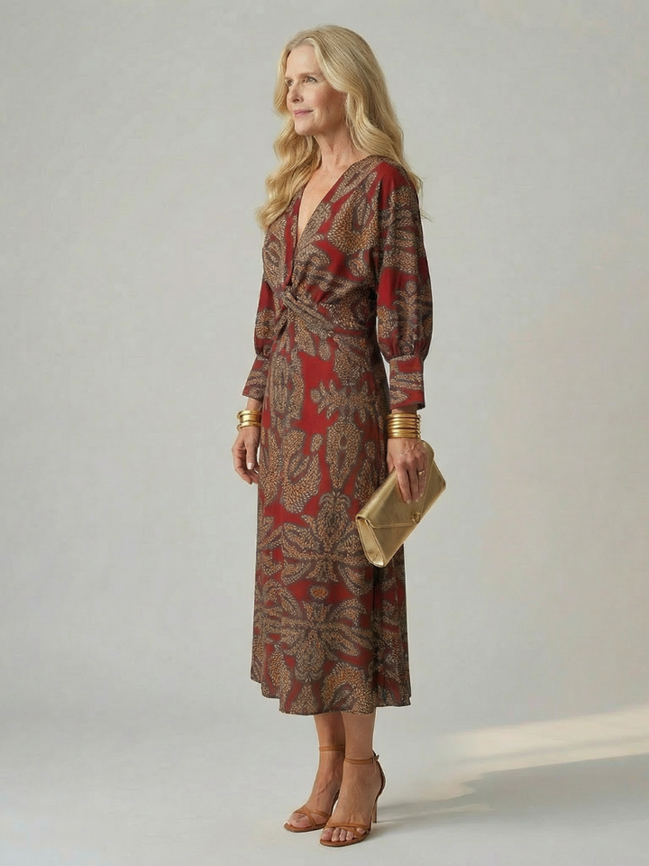 Lune | Vestido Midi Envoltura Natural