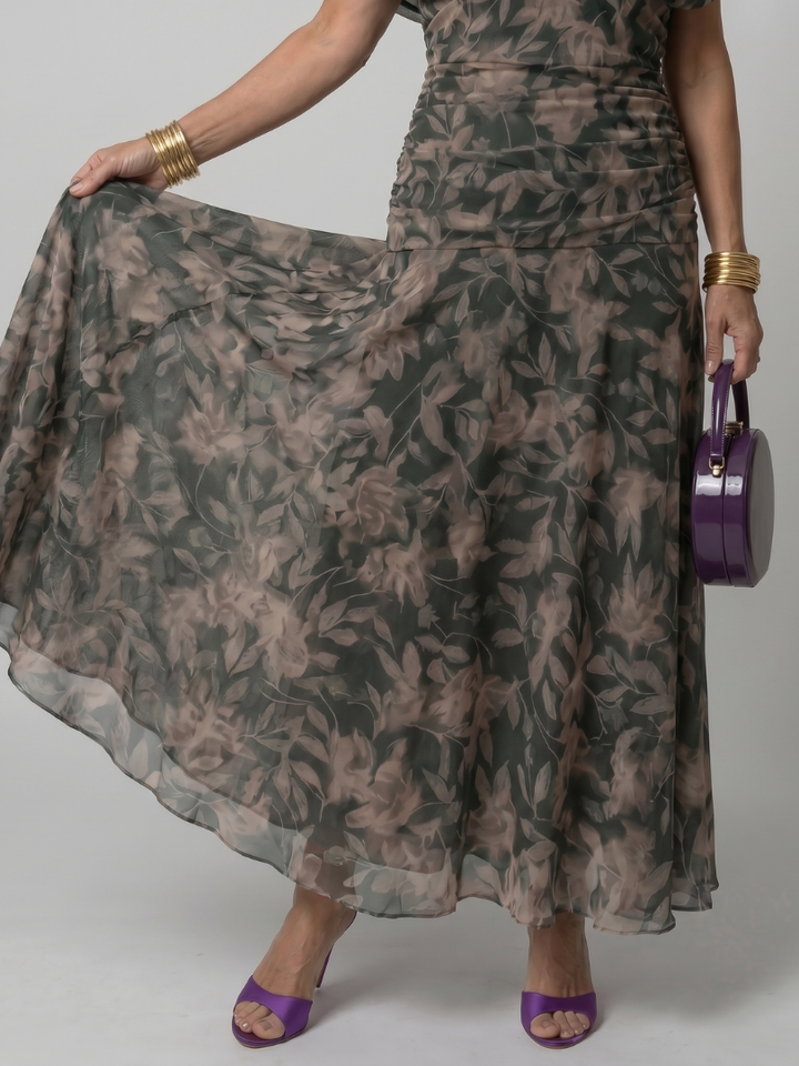 Ellis & Johnson™ | Vestido Midi Fluido