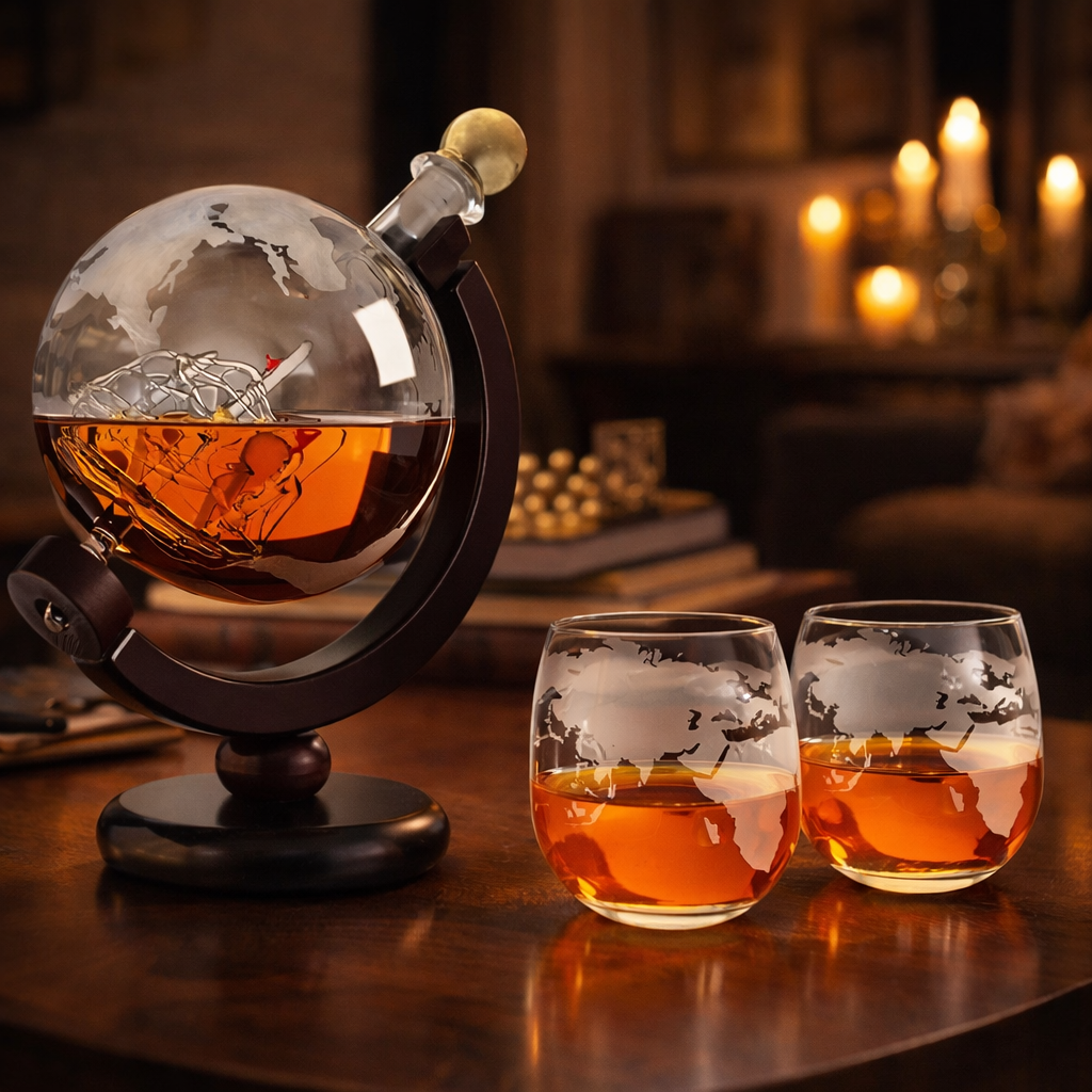 Decantador de Whisky - Edición Mapa Mundial