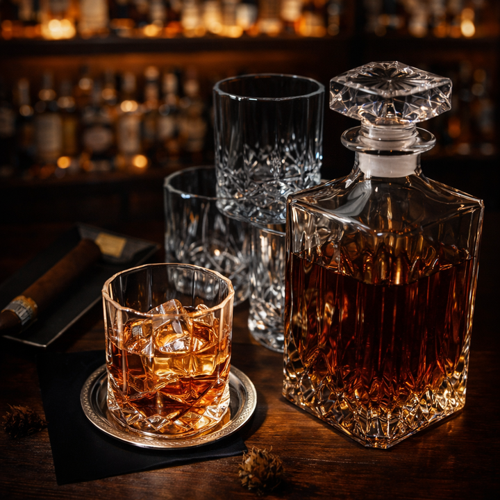 Decantador de Whisky - Set con Botella y Vasos
