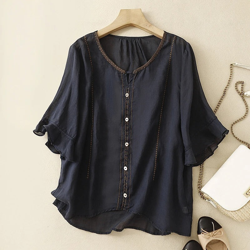 Gia™ | Blusa de mangas acampanadas