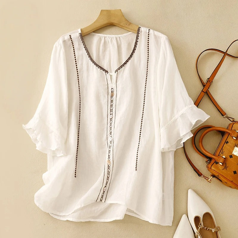 Gia™ | Blusa de mangas acampanadas