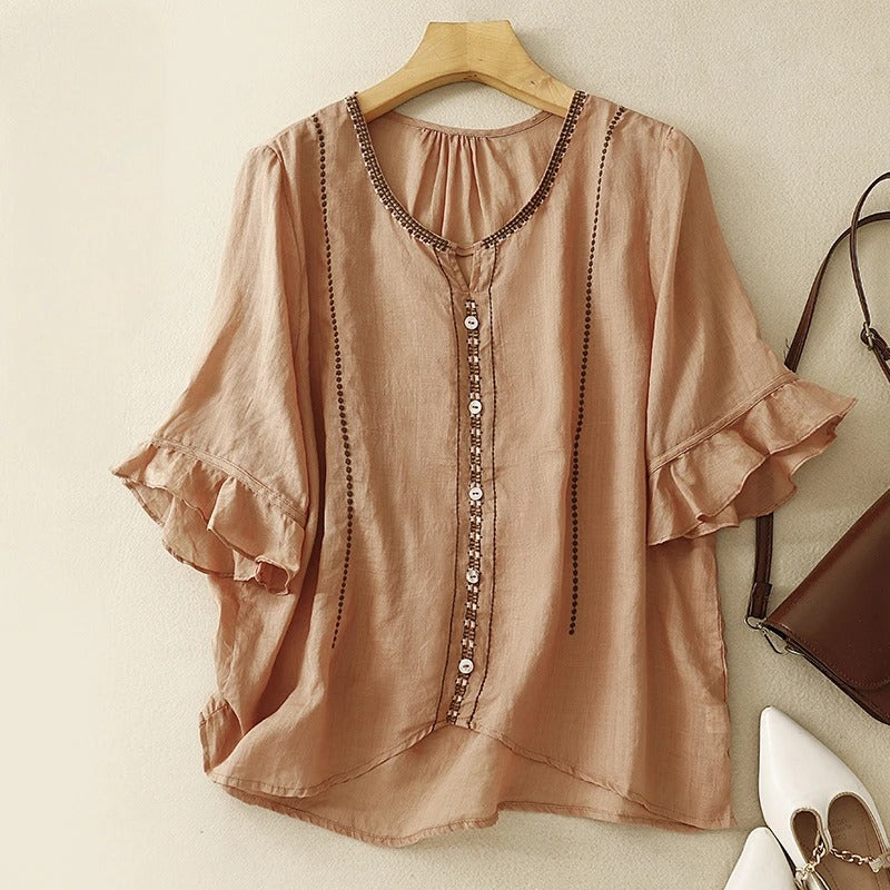 Gia™ | Blusa de mangas acampanadas