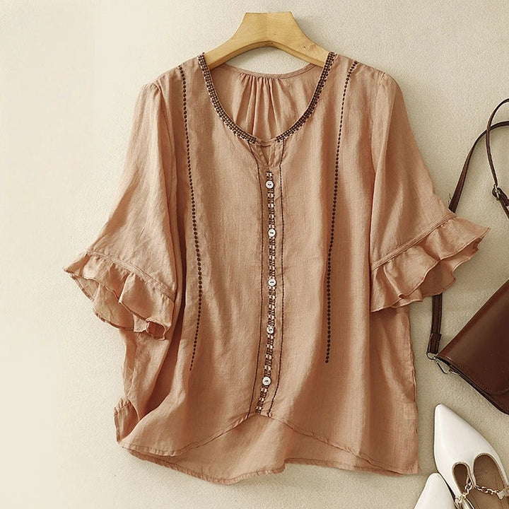 Gia™ | Blusa de mangas acampanadas