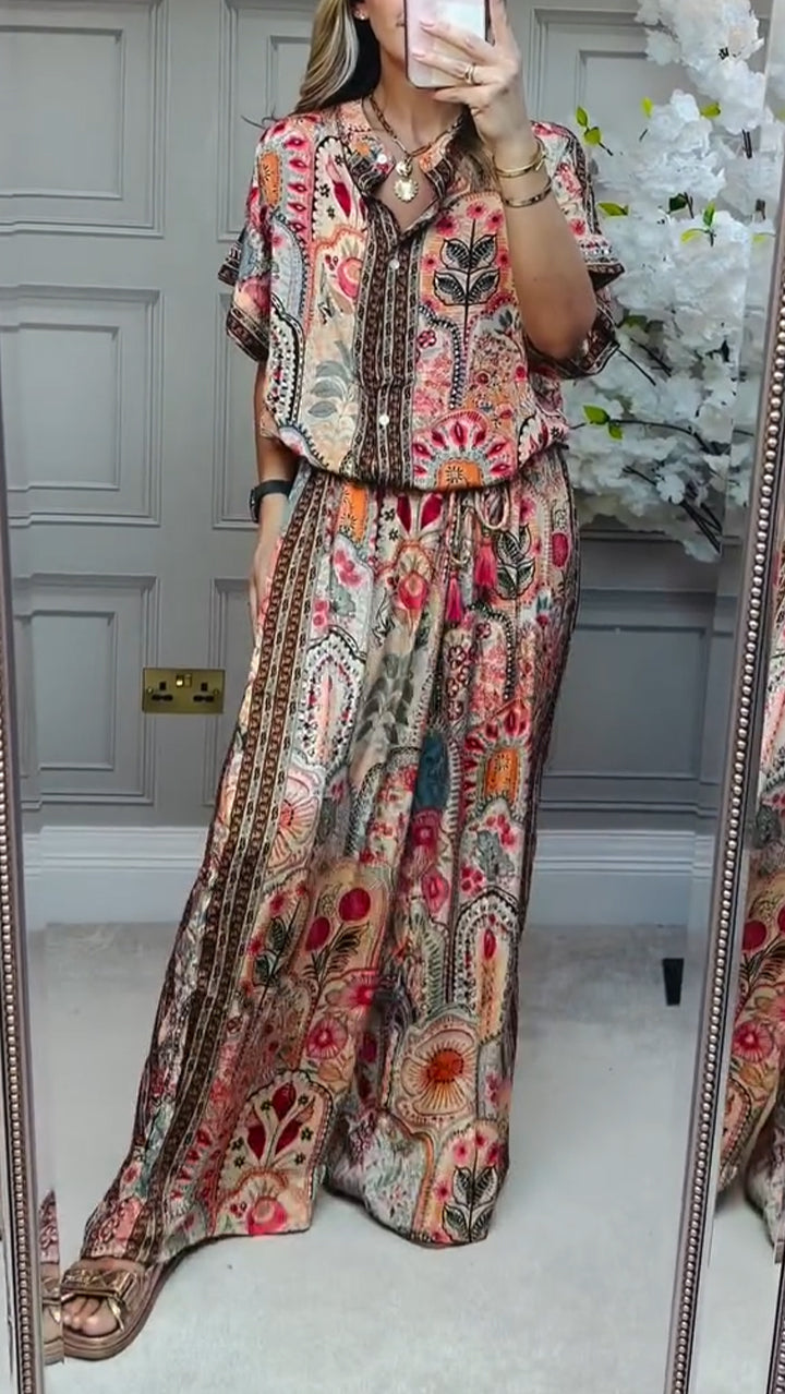Traje Casual Estampado Lila