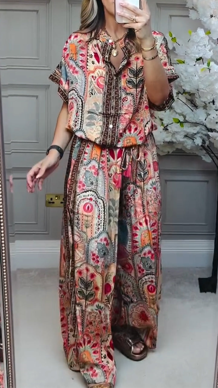 Traje Casual Estampado Lila