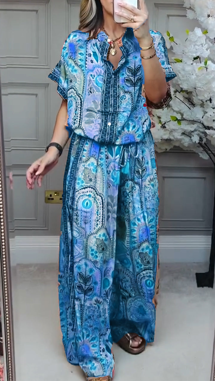 Traje Casual Estampado Lila