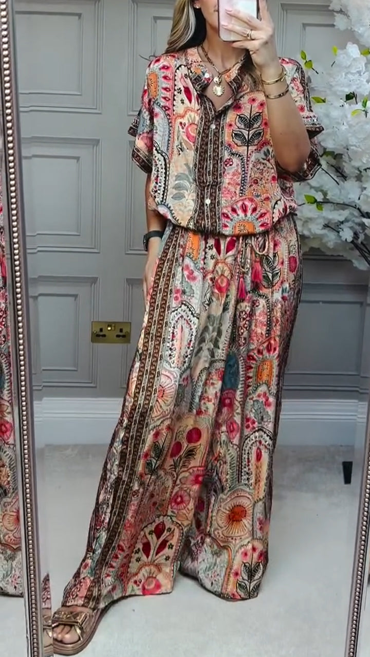 Traje Casual Estampado Lila