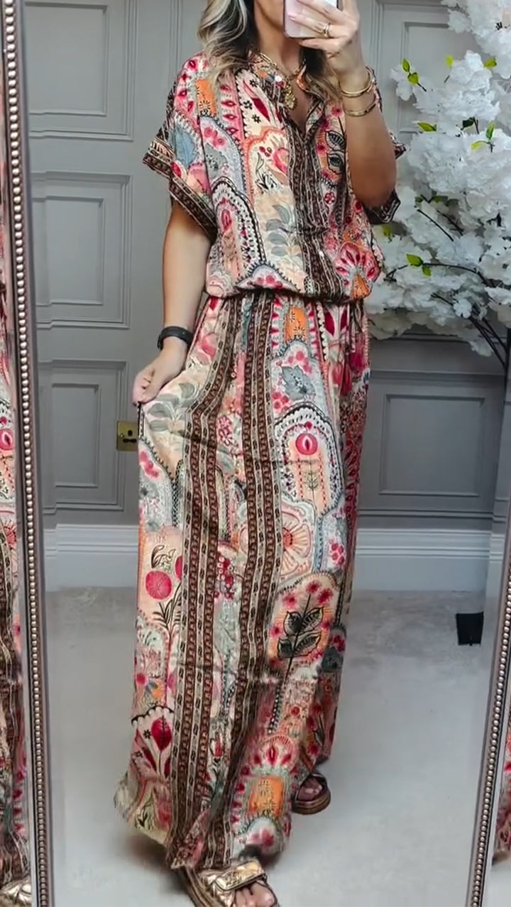 Traje Casual Estampado Lila