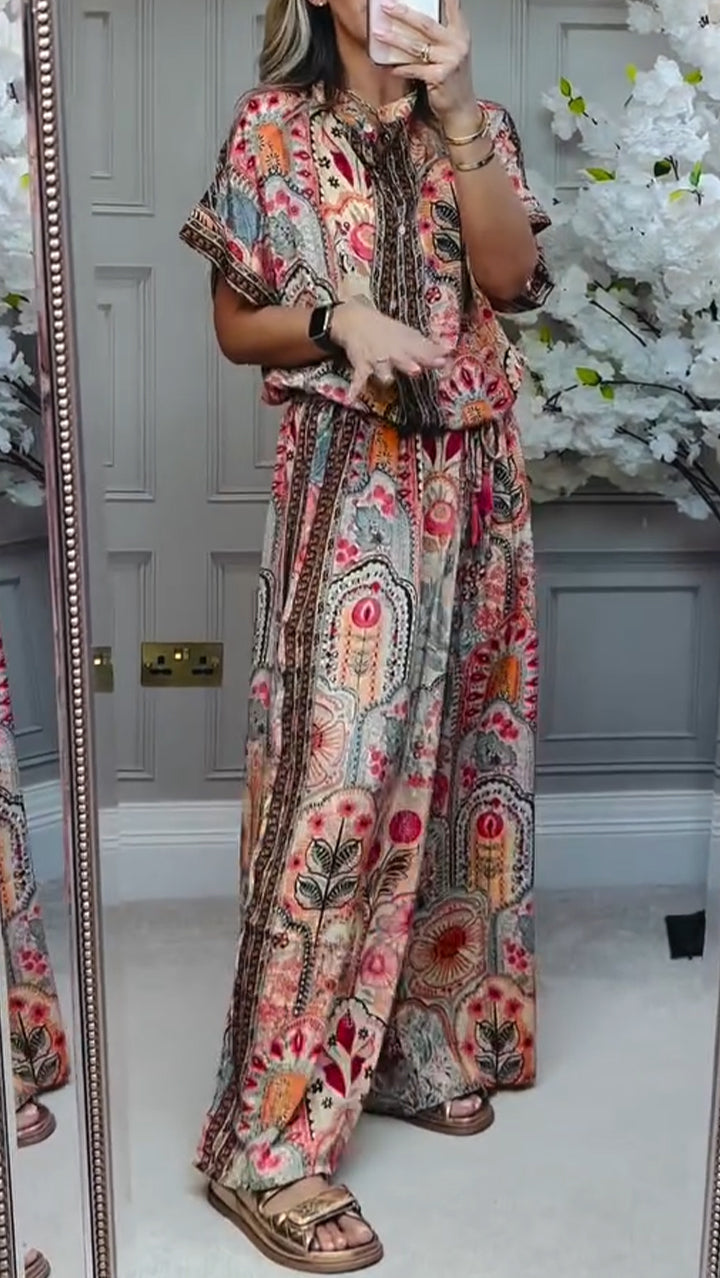 Traje Casual Estampado Lila