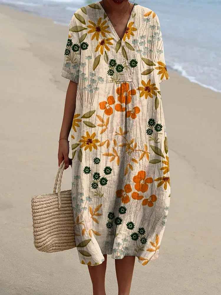 Eleanor | Vestido Maxi Floral de Verano Cómodo