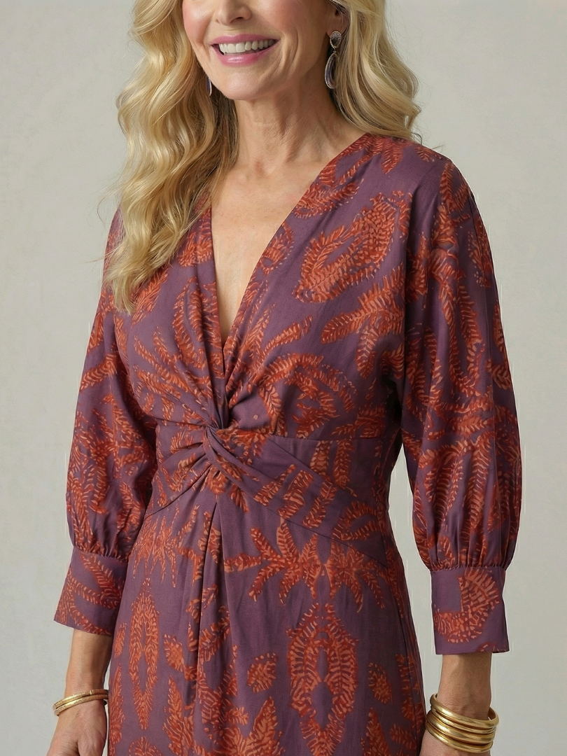 Lune | Vestido Midi Envoltura Natural