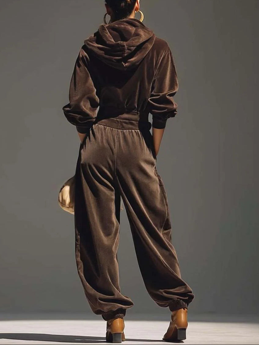 Conjunto de Sudadera y Pantalones de Terciopelo Vivienne