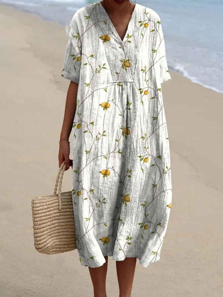 Eleanor | Vestido Maxi Floral de Verano Cómodo