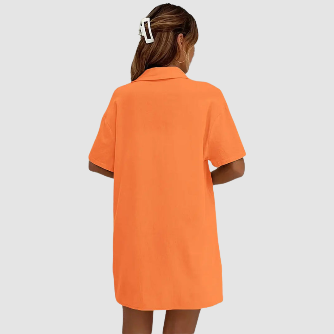 Frances™ Elegante Conjunto de Verano de Dos Piezas | Top de Manga Corta con Botones y Pantalones Cortos con Cinturilla Ajustable