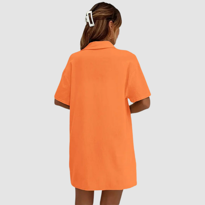 Frances™ Elegante Conjunto de Verano de Dos Piezas | Top de Manga Corta con Botones y Pantalones Cortos con Cinturilla Ajustable