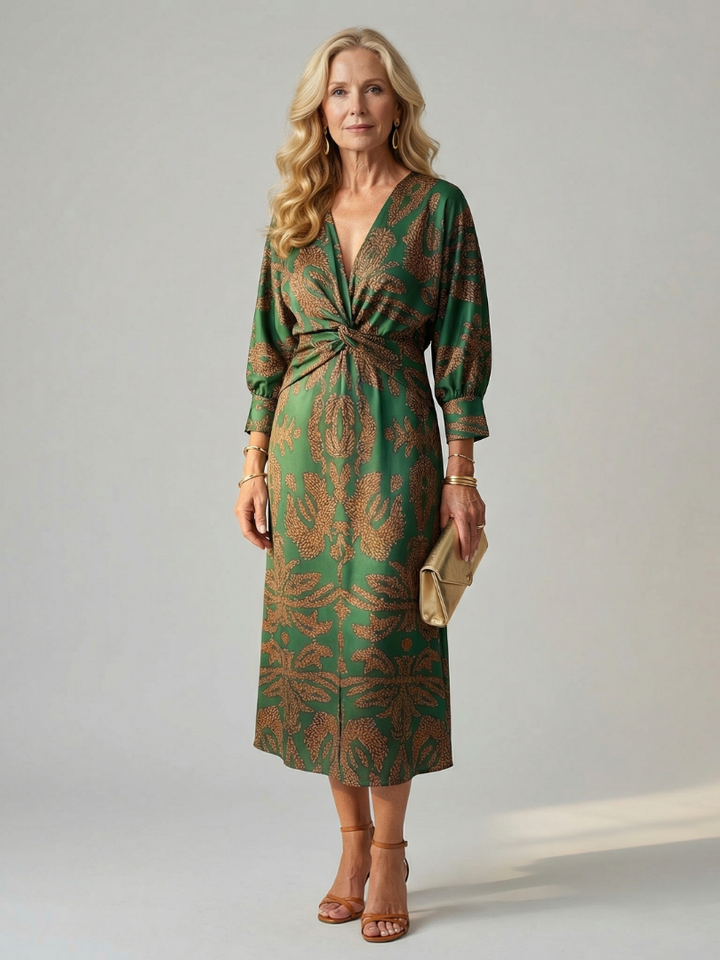 Lune | Vestido Midi Envoltura Natural