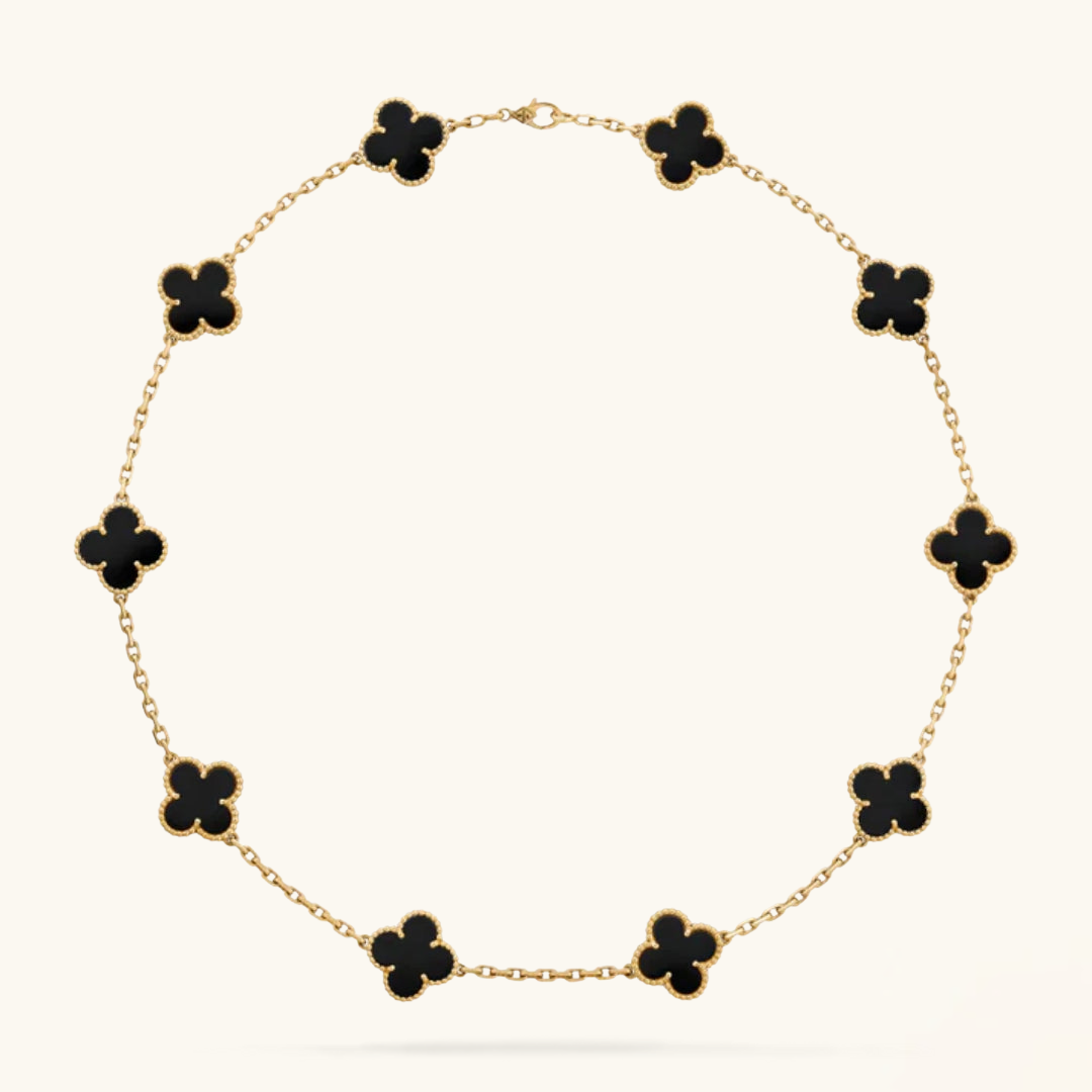 CLOVER | Collar Negro con 10 Motivos