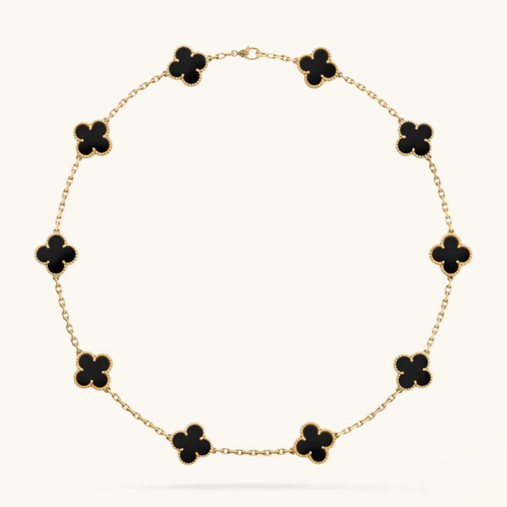CLOVER | Collar Negro con 10 Motivos