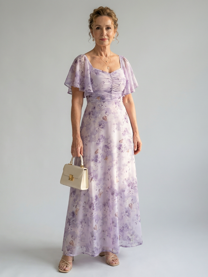 Vaelis | Vestido Midi con Mangas Volantes