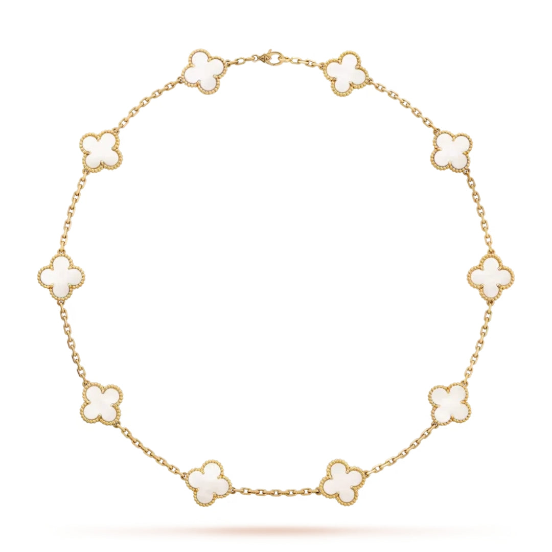 CLOVER | Collar Blanco con 10 Motivos