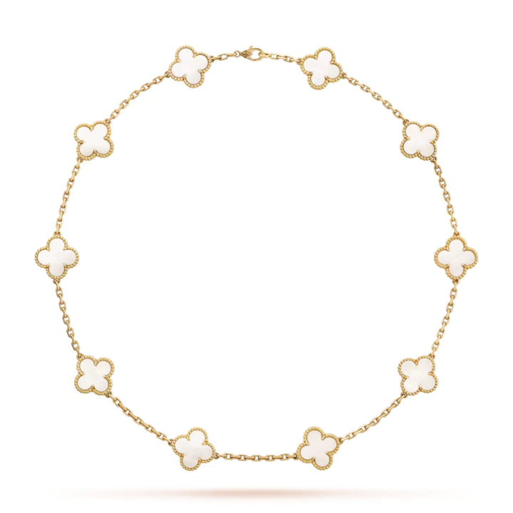 CLOVER | Collar Blanco con 10 Motivos