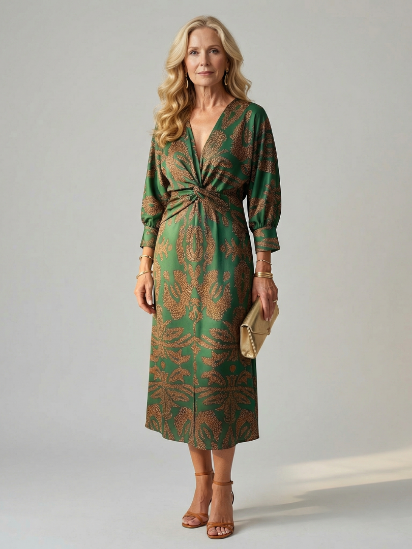 Lune | Vestido Midi Envoltura Natural