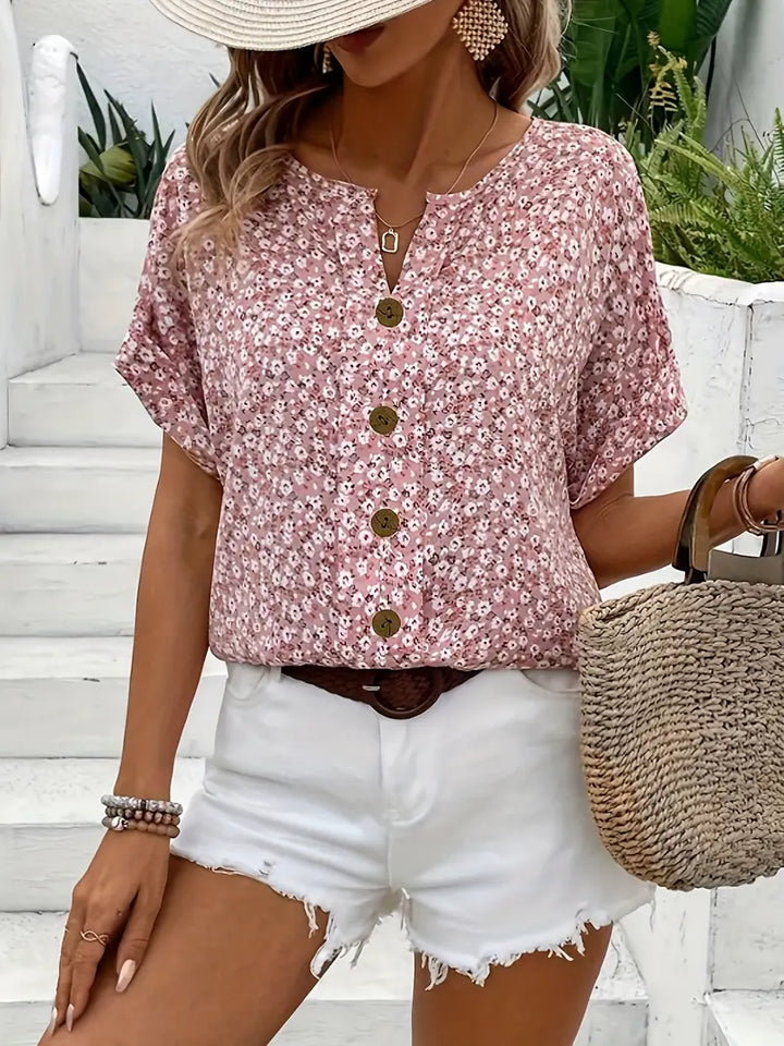 Verna™ | Blusa Floral Elegante