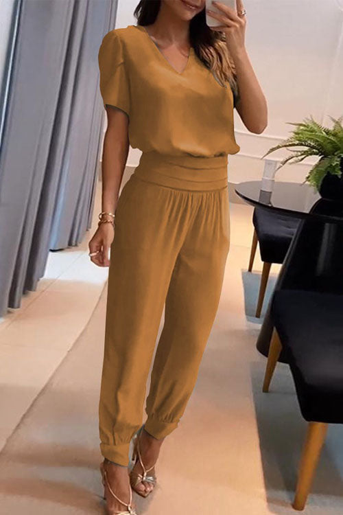 Conjunto de Dos Piezas Sofía con Escote en V