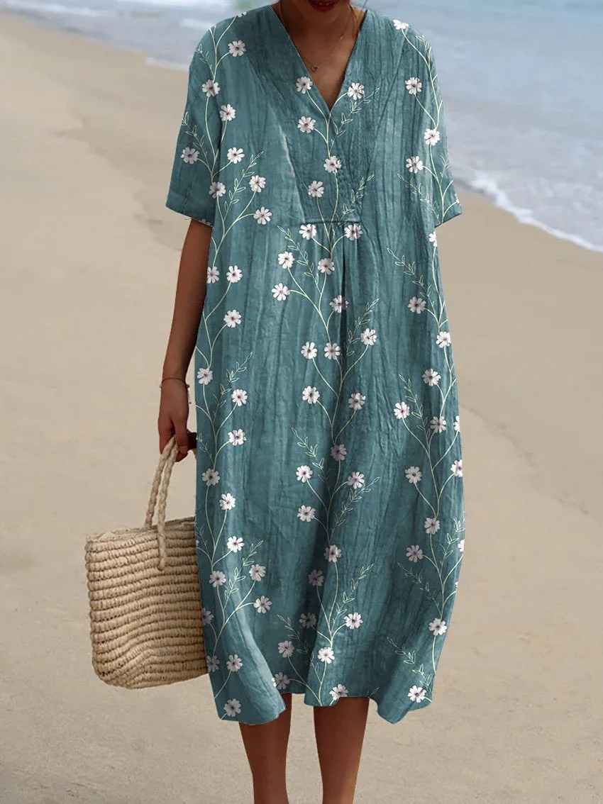 Eleanor | Vestido Maxi Floral de Verano Cómodo