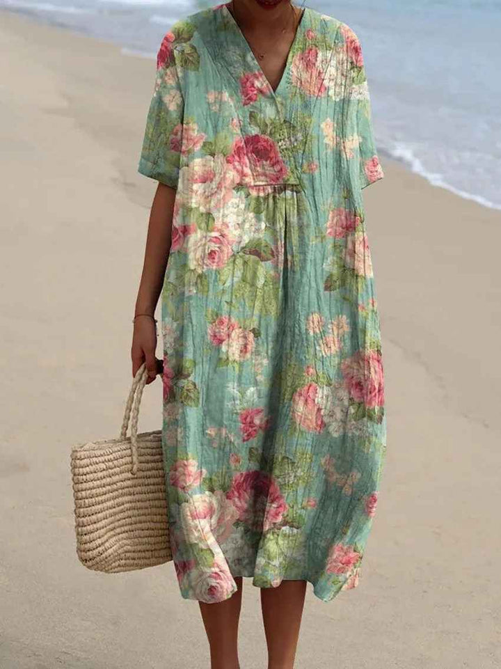 Eleanor | Vestido Maxi Floral de Verano Cómodo