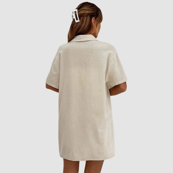 Frances™ Elegante Conjunto de Verano de Dos Piezas | Top de Manga Corta con Botones y Pantalones Cortos con Cinturilla Ajustable