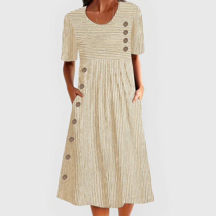 Julia – Vestido midi a rayas