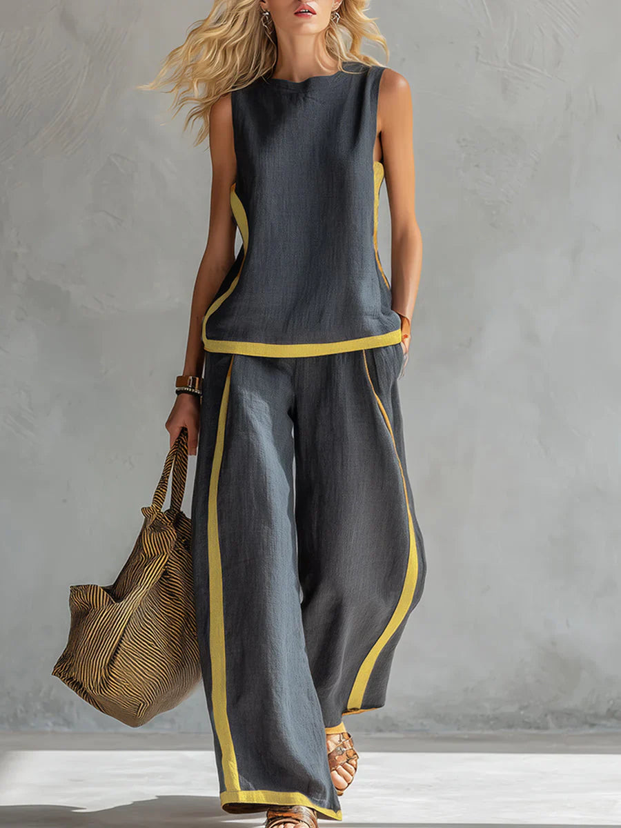 "Leila | Conjunto elegante de dos piezas" (The title is already in Spanish. If you would like a different variation or a translation into another language, please let me know!)