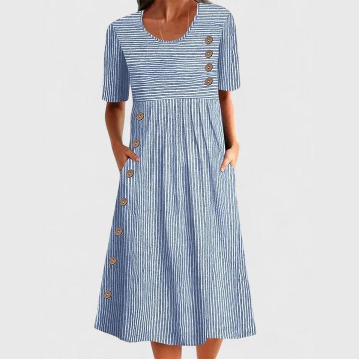 Julia – Vestido midi a rayas